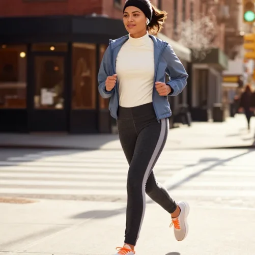 Best Thermal Running Leggings 2026: Warm, Waterproof & Stay Put 35 women running in stree